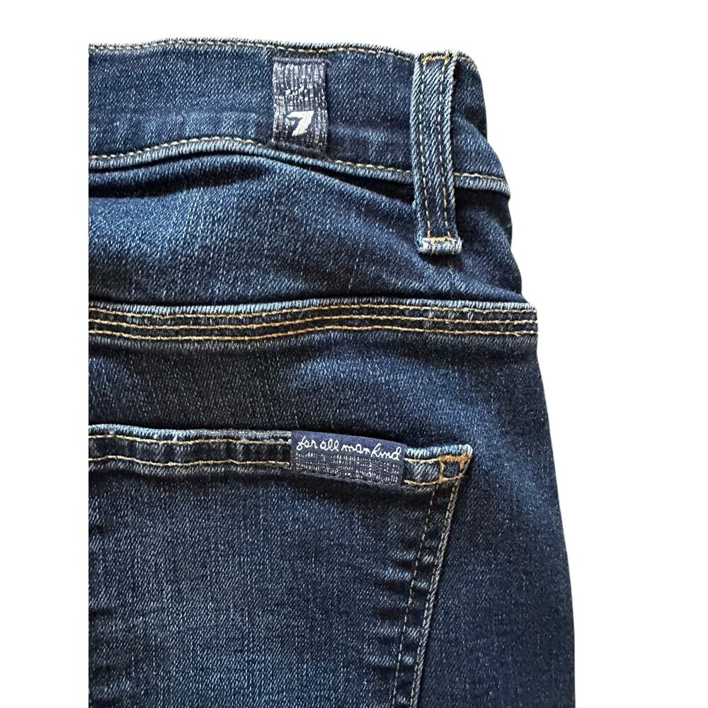 7 For All Mankind Flare Jeans 25 Dark Wash Y2K Bootcut Denim Model Off Duty - Picture 3 of 5